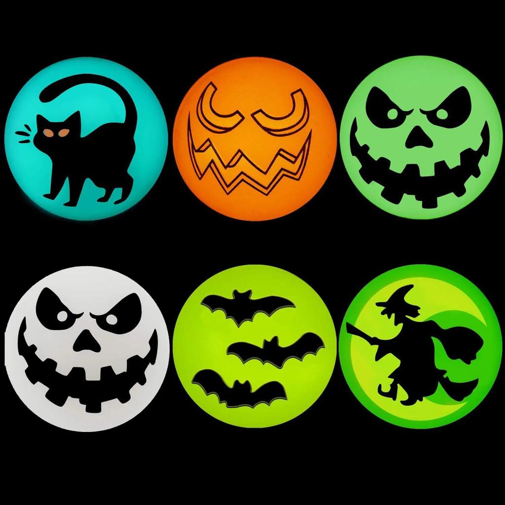 Year New Party 32Mm 8Pcs Creative Glow-In-The-Dark Devil Bounces Ball Solid Balls Gifts For Kids Adults Children's Birthday Gift Holiday Present