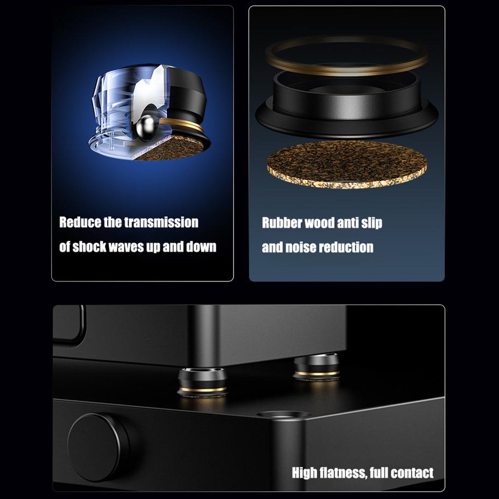 Lautsprecher Entkopplungsständer Füße Edelstahl Stoßdämpfer Füße Pads 63x26mm Universal für HiFi Plattenspieler Subwoofer Verstärker