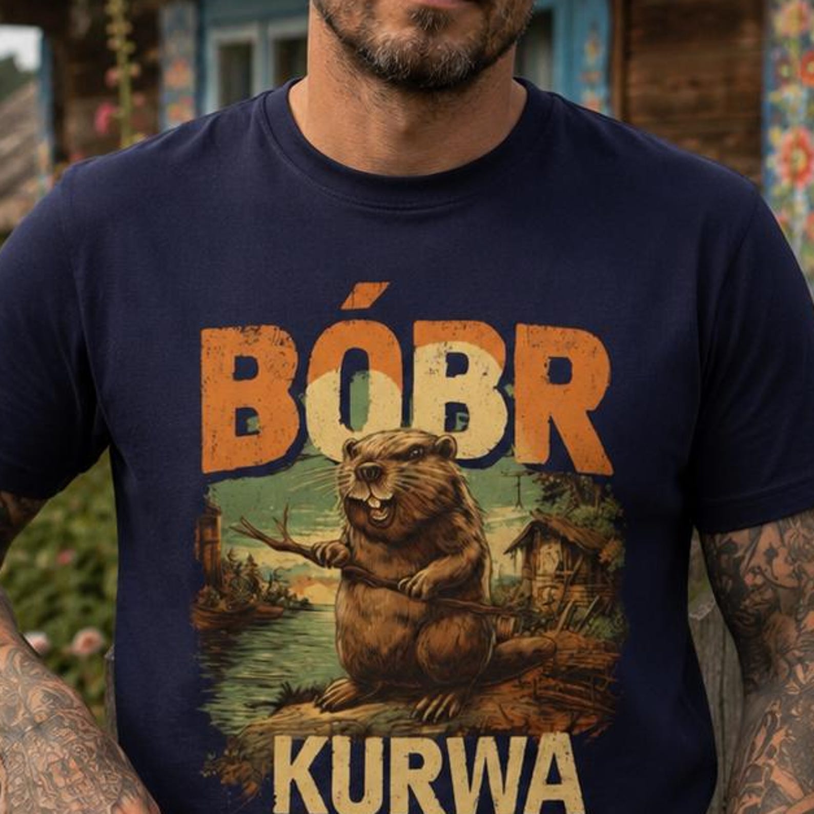 Bóbr Kurwa Shirt – Funny Polish Beaver Meme T-Shirt, Slavic Humor Tee, Viral Polish Meme Gift for Men & Women XL