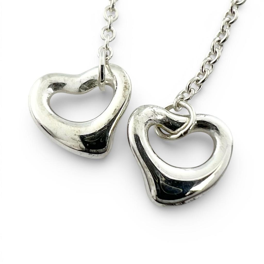 Excellent TIFFANY&Co. Pierce By the yard Open heart drop Silver AG925 Women Used