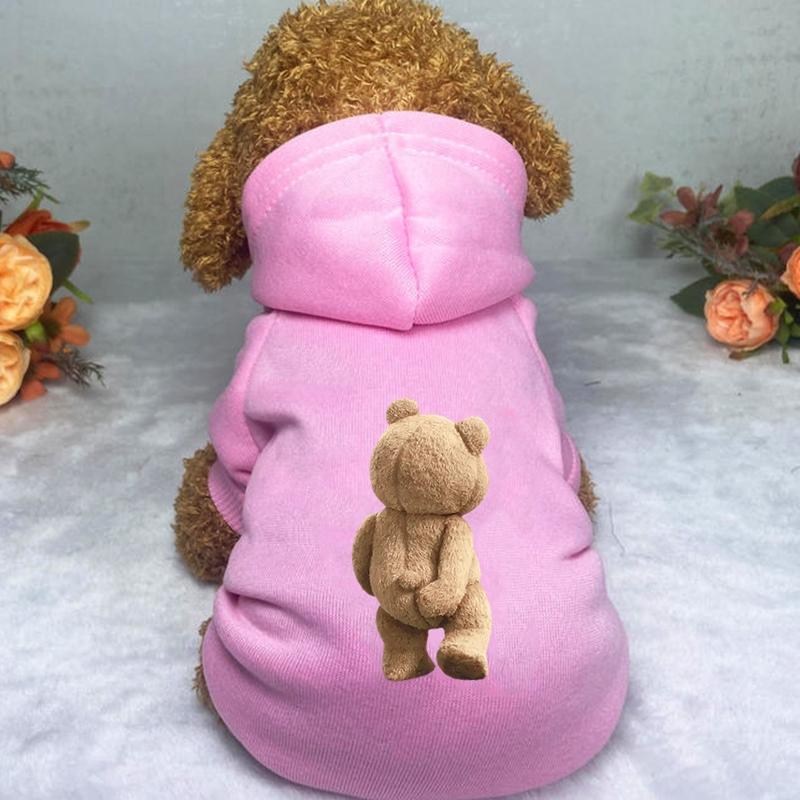 Iarnă Fleece Cald Haine Animale de Companie Câine Drăguț Desene Animate Urs Hanorac Câine Pentru Câini Mici Pulovere Costume Cățeluș Chihuahua Hug