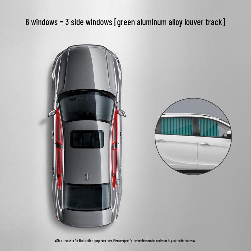Cloud Realm Dual-Track Vehicle Sunshade Curtains for Privacy & Heat Insulation