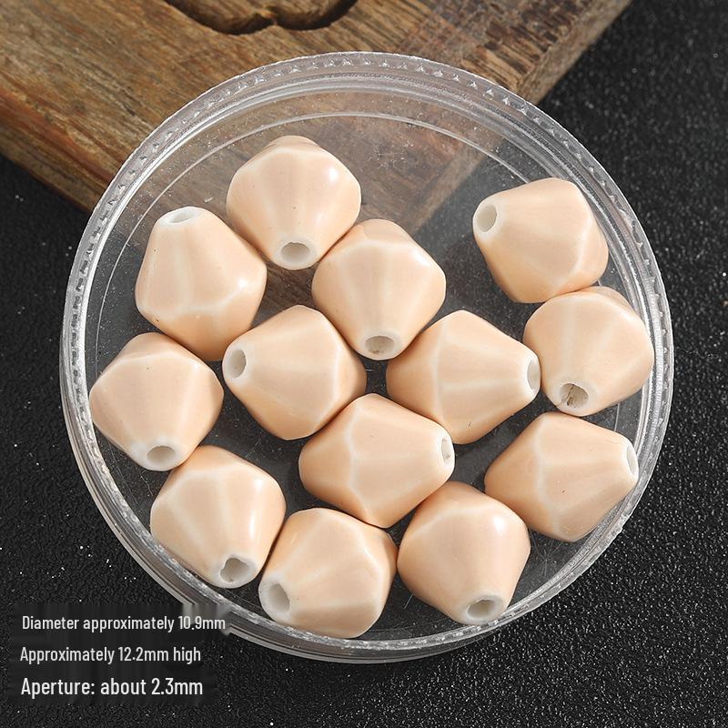 Macaron Rhombus Ceramic Beads for DIY Jewelry Making