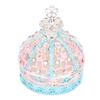 Crown Trinket Box Vintage Enameled Decorative Jewelry Box Zinc Alloy for Necklaces Bracelets