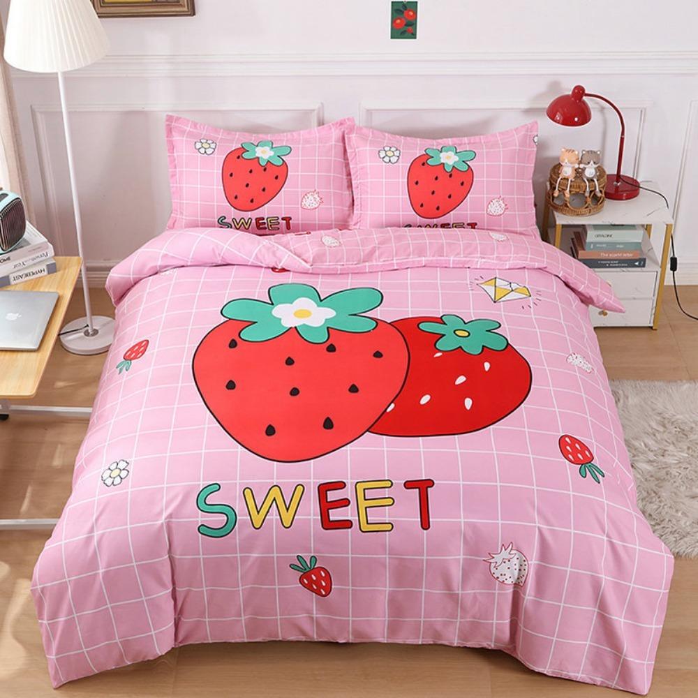 The Beautiful Girl Motif ,Microfibre Bedding Sets, Children's Bed Decor Duvet Cover for Teenagers Adult 3-Piece  Puppy Bed Linen