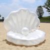 Stylish White Pearl Seashell Water Float Bed For Adults Pvc Material