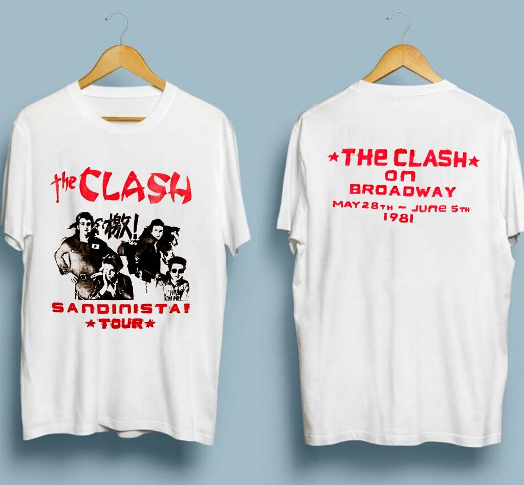 The Clash On Broadway 1981 Concert White All Size SOFT STYLE SHIRT S08