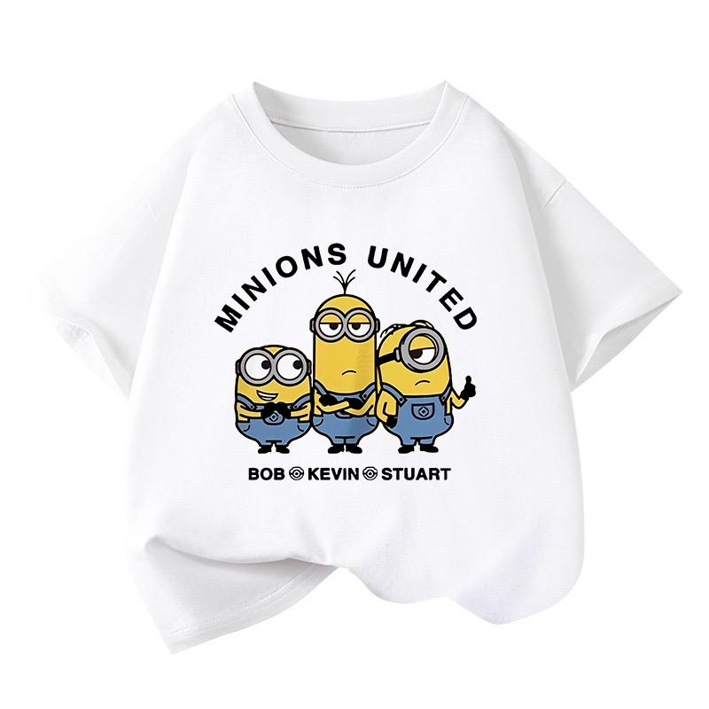 Children's T-shirt with a Cute Yellow Bean Frog Pattern, Suitable for a Comfortable Short-sleeve Top In Summer