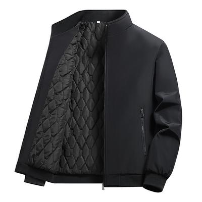 Große Baumwolljacke mit dickem, warmem Stehkragenoberteil, verdickte Baumwolljacke für den Winter für Herren