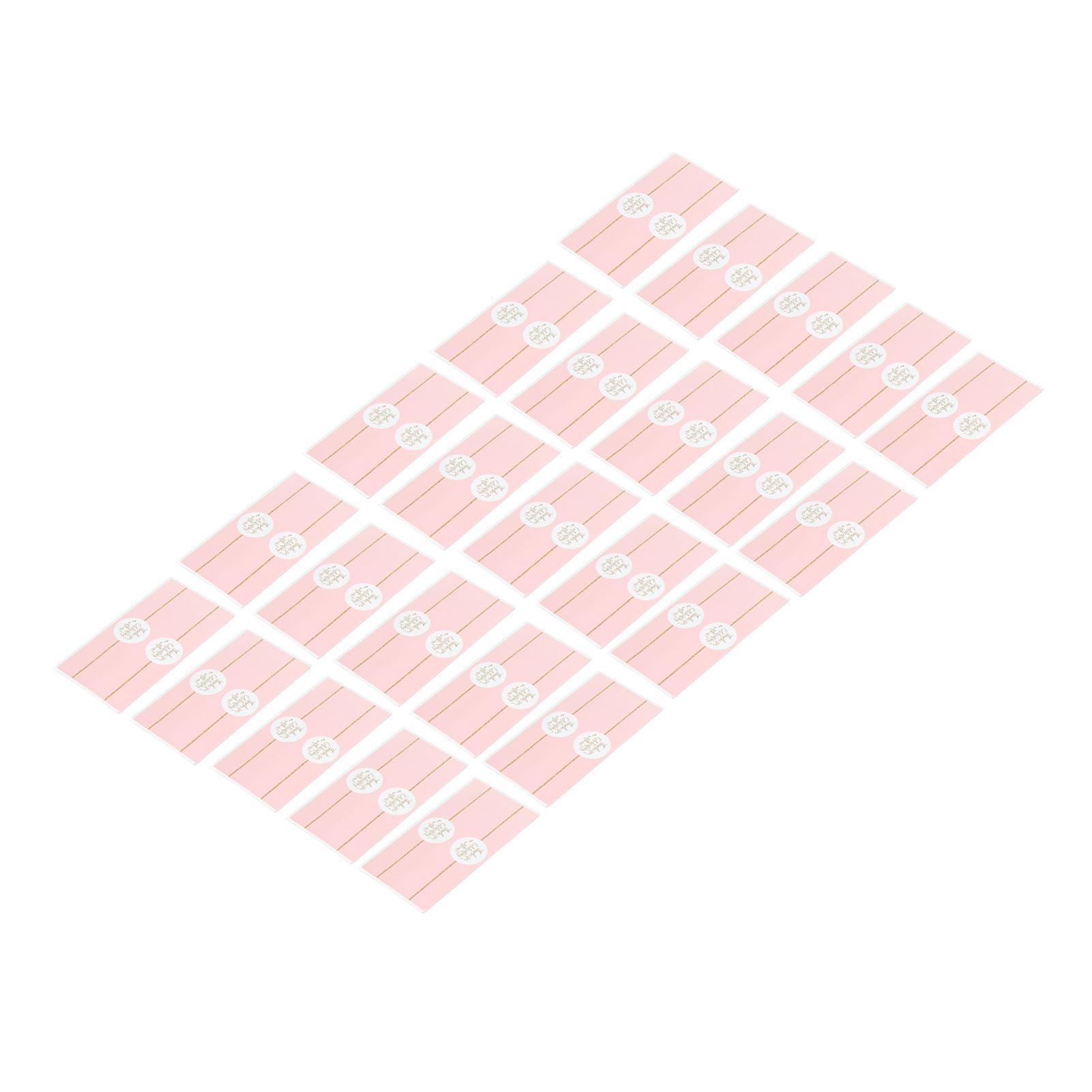 

25pcs Water Bottle Stickers THANK YOU Pink DIY Decorative Waterproof Paper Bottle Labels Personalized