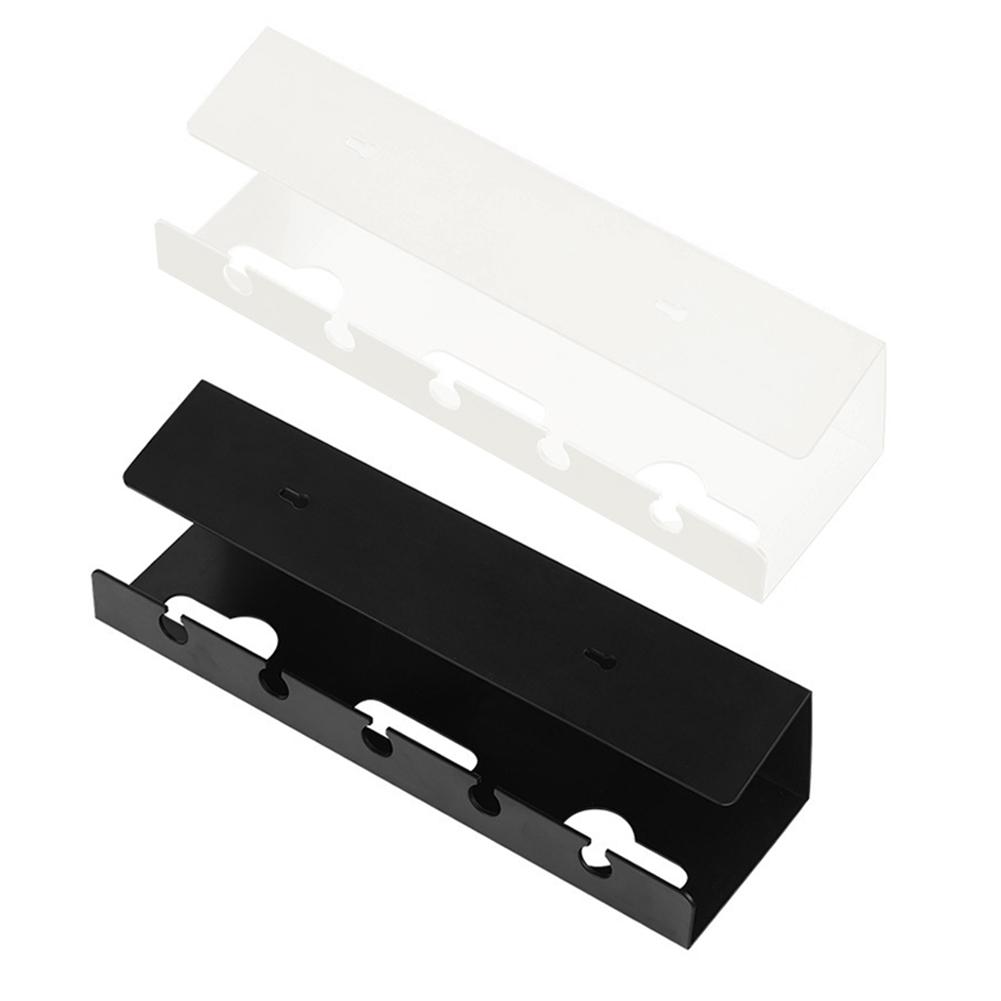 2Pcs Under Desk Cable Management Tray Self Adhesive Cable Storage Rack Cable Tray Basket for Power Strip Adapter