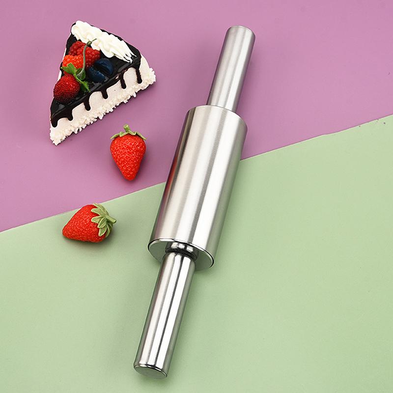 1Pc Stainless Steel Stick Craft Rolling Pin Roll Non Baking Creation Stainless Steel Rolling Pin For Cakes Biscuits Pizza Dough