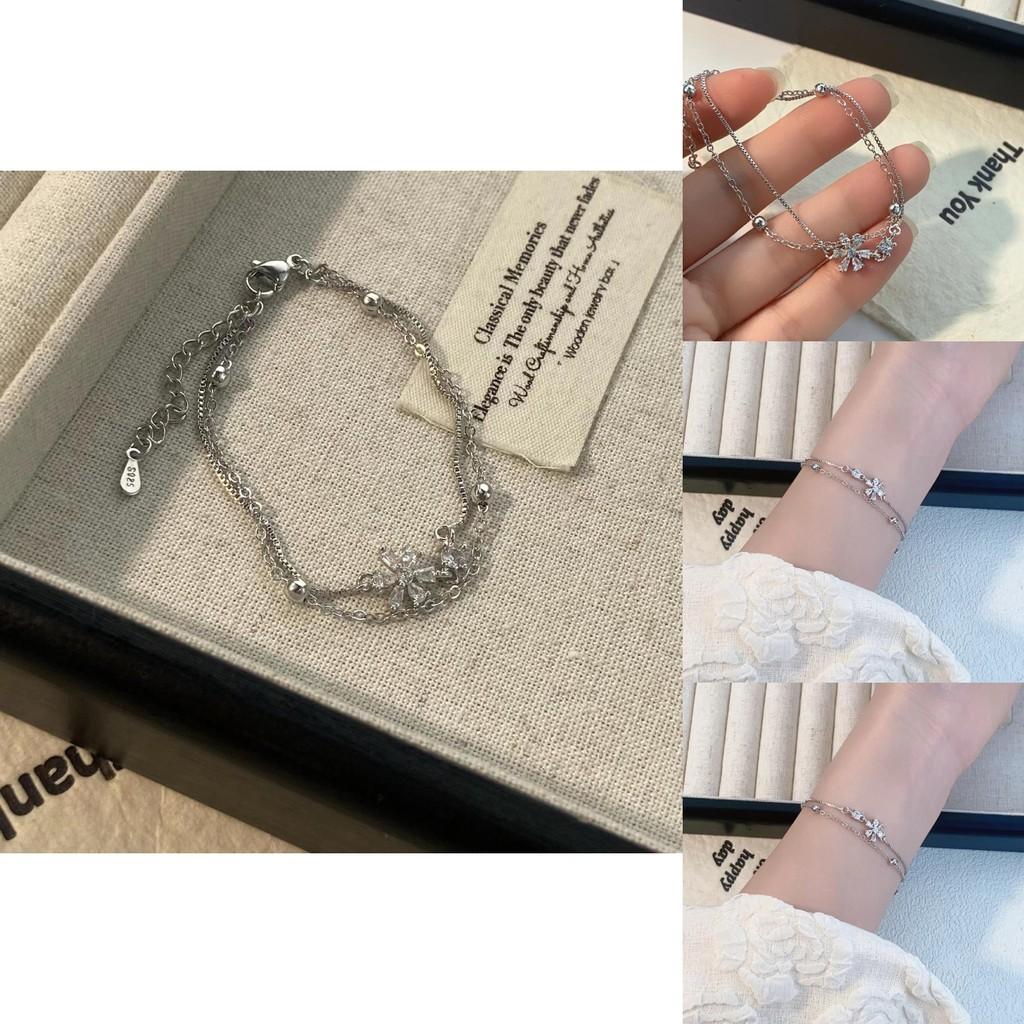 Lovely Trendy Floral Double Layer Bracelet For Women With A Luxurious Feel And Look