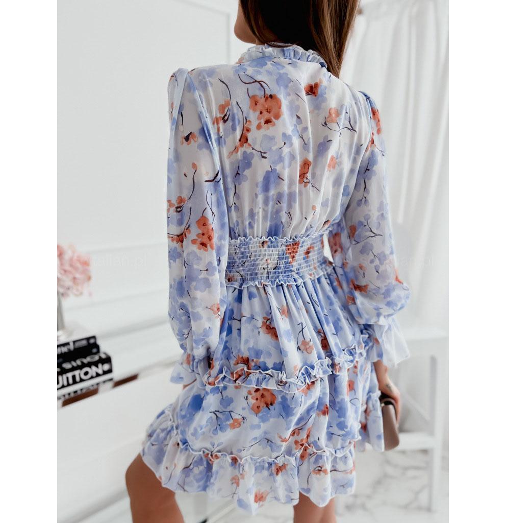 Fashion Floral Chiffon Dress Women's New Summer Cake Dress