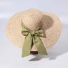 European and American fashion women's summer straw hat raffia eaves beach vacation sun hat elegant bow sun hat