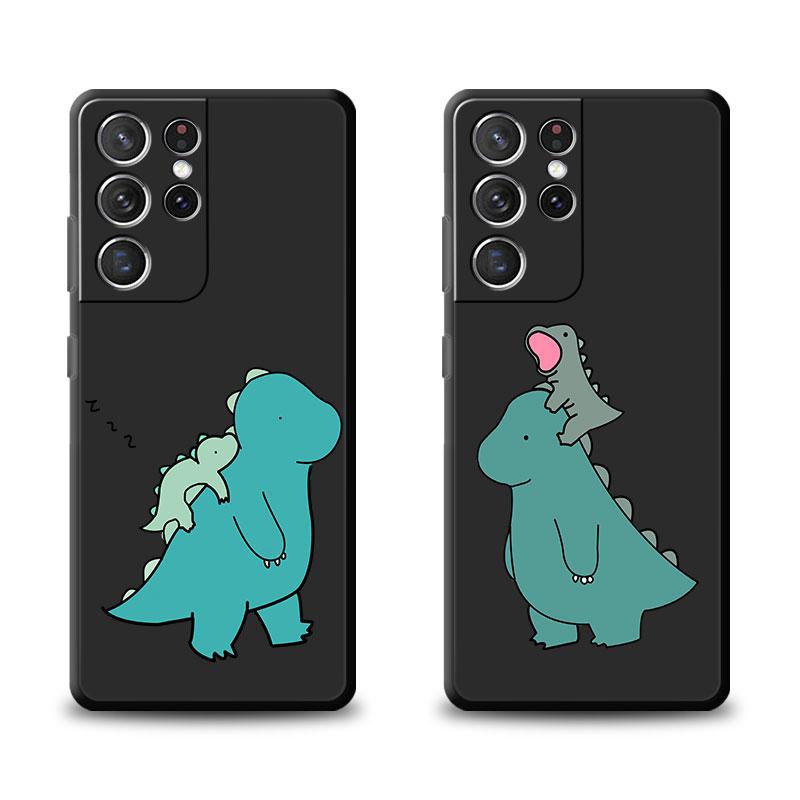 Little Dinosaur Cute Case For Samsung Galaxy S20 S22 Ultra S21 FE S10 S9 Plus Note 20 10 Lite 9 Soft Phone Cover Shell