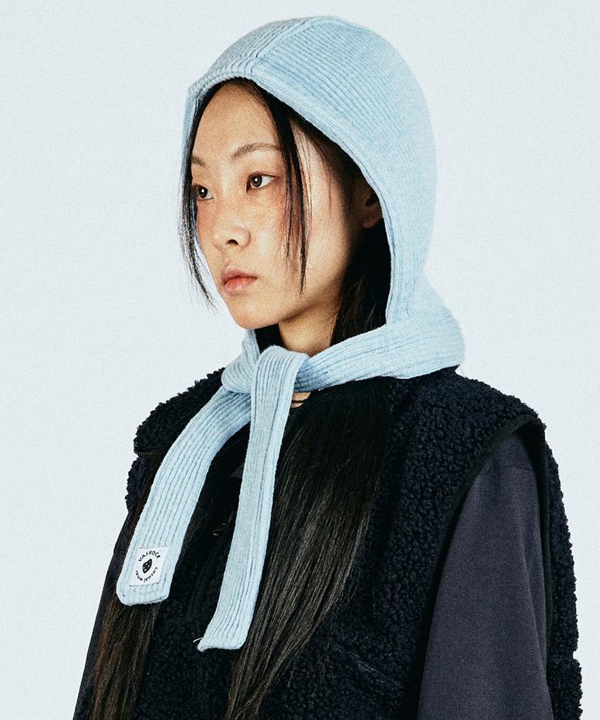 VASROCK Churros Knit Scarf Balaclava Cloud Blue