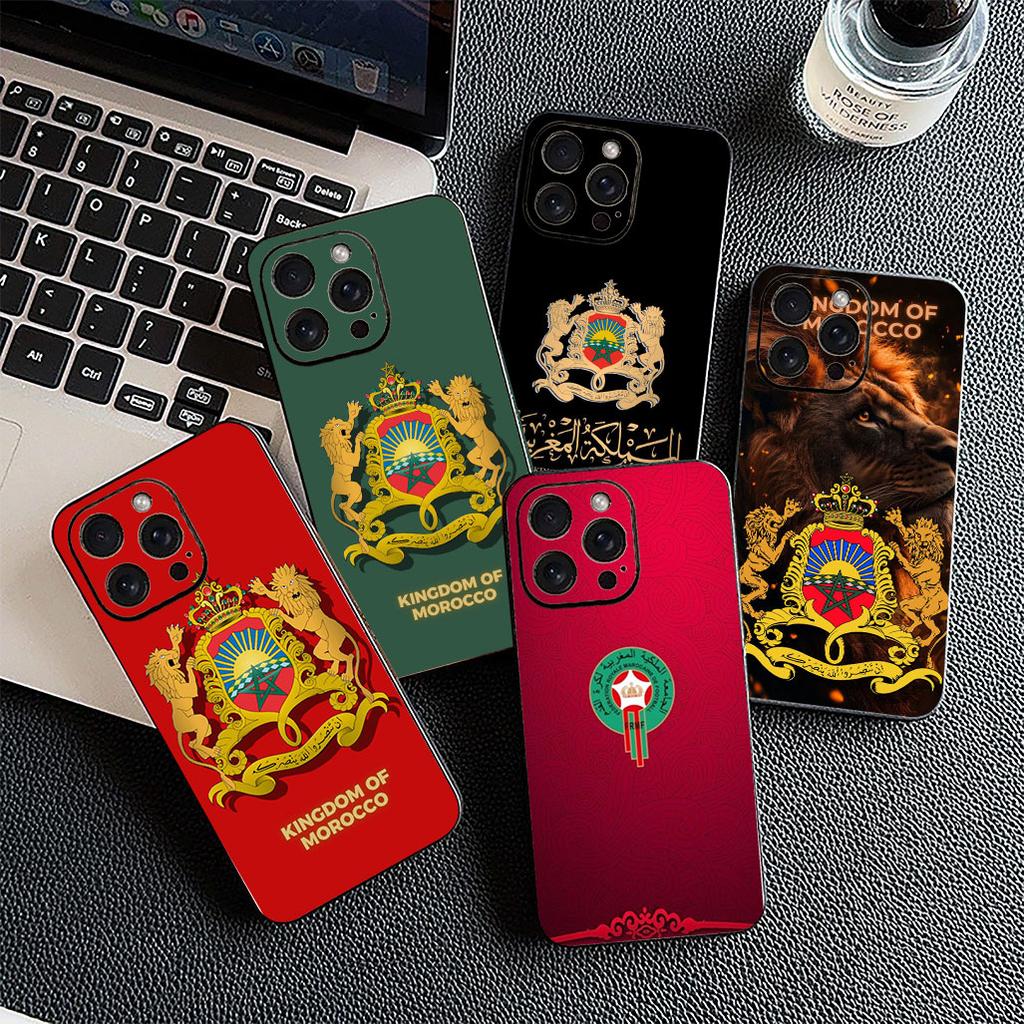 Cover per Telefono con Bandiera del Marocco per Apple iPhone 17 14 15 16 Plus Pro Max 16E ProMax + 16Plus 14+ 16+ Custodia Protettiva