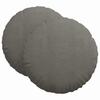 Seat Cushion 2 Pcs Light Grey Ø60 X 21 Cm Corduroy Fabric