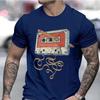 Unisexs Vintage Cassette Tape With Pencil Tshirt Shirts For Guys Funny Graphic Tees Birthday Clothes Fashion Casual Unisexs Tees