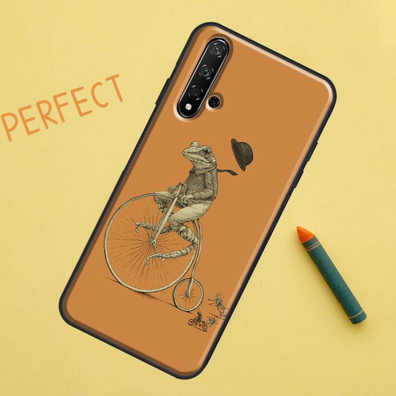 Vintage Retro Frog Mushrooms Case For Huawei Nova 9 10 SE 11i 8i 7i 3i Nova 5T Y60 Y61 Y70 Y90 P20 P30 P40 Lite P60 Pro