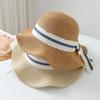 Women's Bow-trim Fisherman Hat Spring Summer Sunshade Foldable Travel Beach Sun Hat Holiday Fashion Accessories New