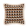 Francfranc EMB Geometric Cushion Cover, 45cm X 45cm, Beige (A-026) - Perfect for Interior Decoration, Housewarmings, or As a Gift.