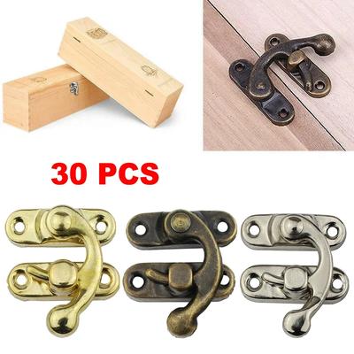 30 Stück Antikbronze Kistenriegel Eisen Verschlussriegel für Schmuckkiste Kiste Koffer Schnalle Klipp Verschluss Holzkiste Beschläge