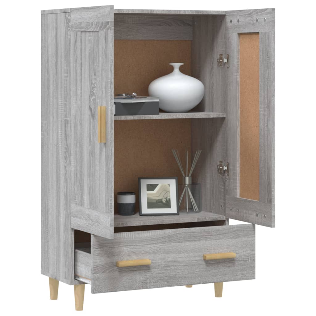 Highboard Gray Sonoma 70x31x115 cm Particleboard
