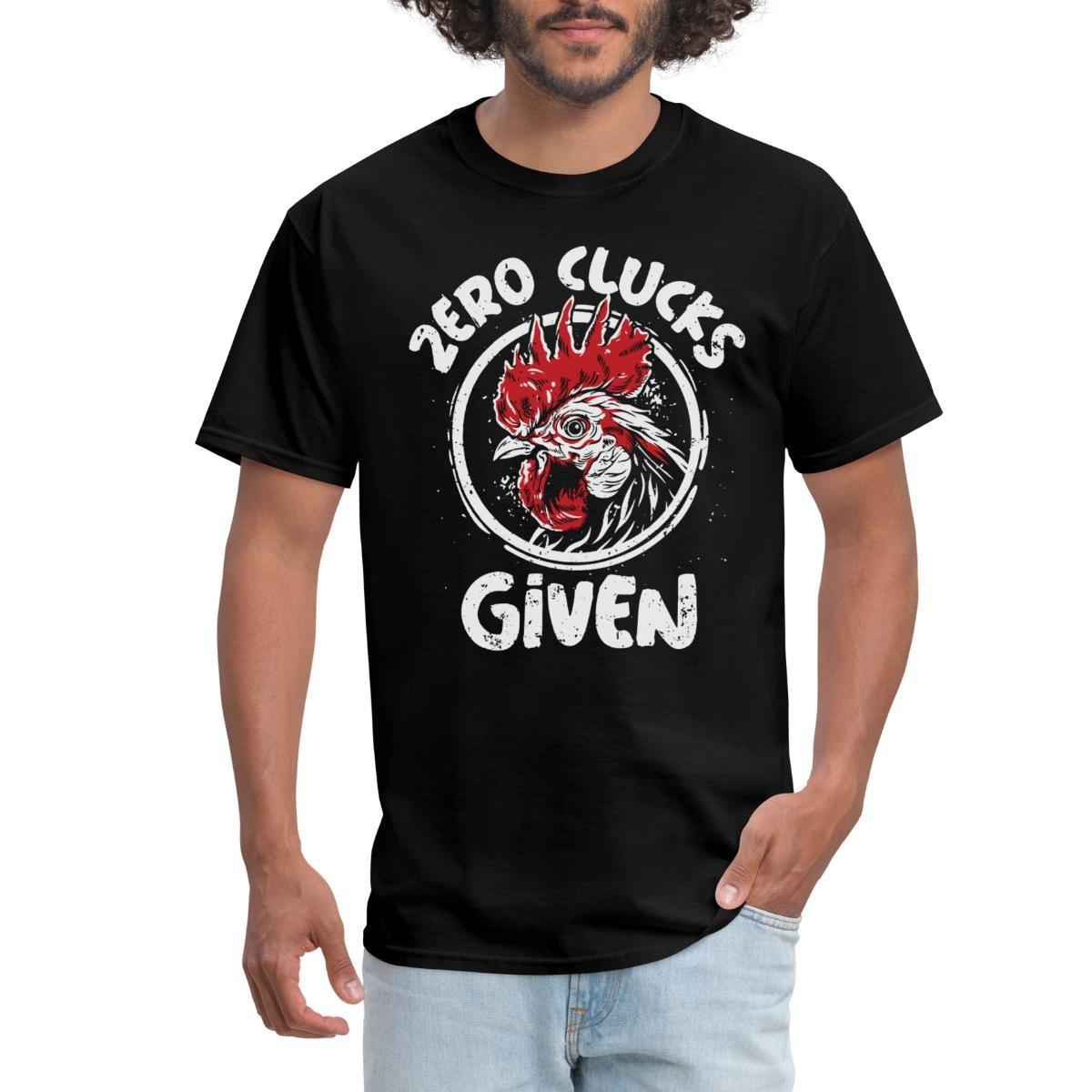 Zero Clucks Given Chicken Men s T-Shirt M