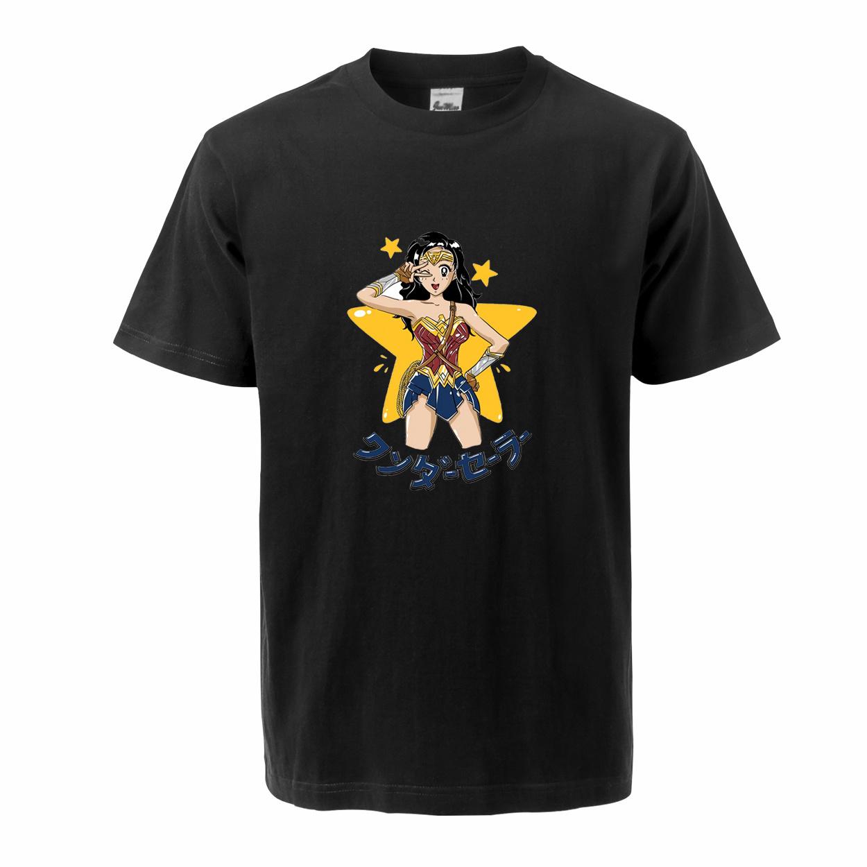 

Japan Style Anime Cute Wonder Women T-shirt Men Cotton t Shirt 2023 Tshirt Men Casual T-shirts s Tees Cool Tee Shirt Top 3XL чорний