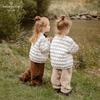 LELE JOVE Kids' Unisex Warm Textured Cuffed Cotton Pants