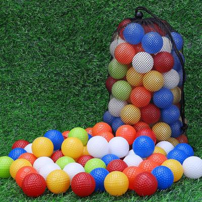 Lot de 30 Balles de Golf d'Entraînement, 41 mm Balles de Golf en Plastique avec un Sac à Cordon de Serrage Sports Vol Limité Pour Jardin Maison