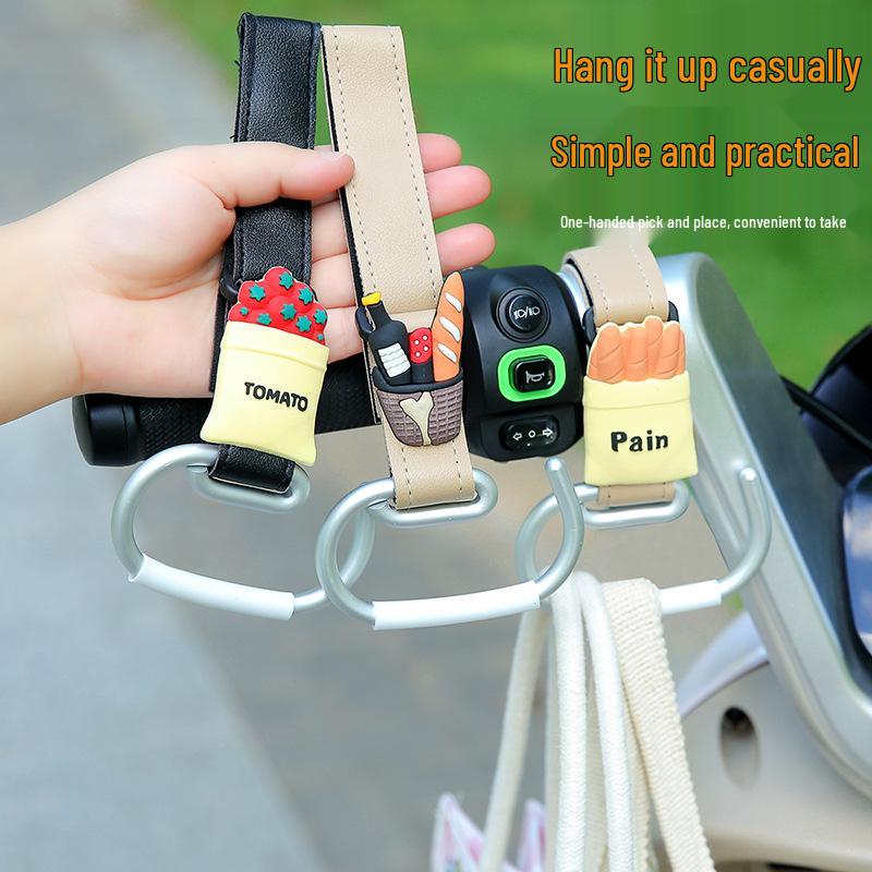 

Universal Handlebar Bag for Electric Stroller or Bike Strap E Hook Black R Wine Bag