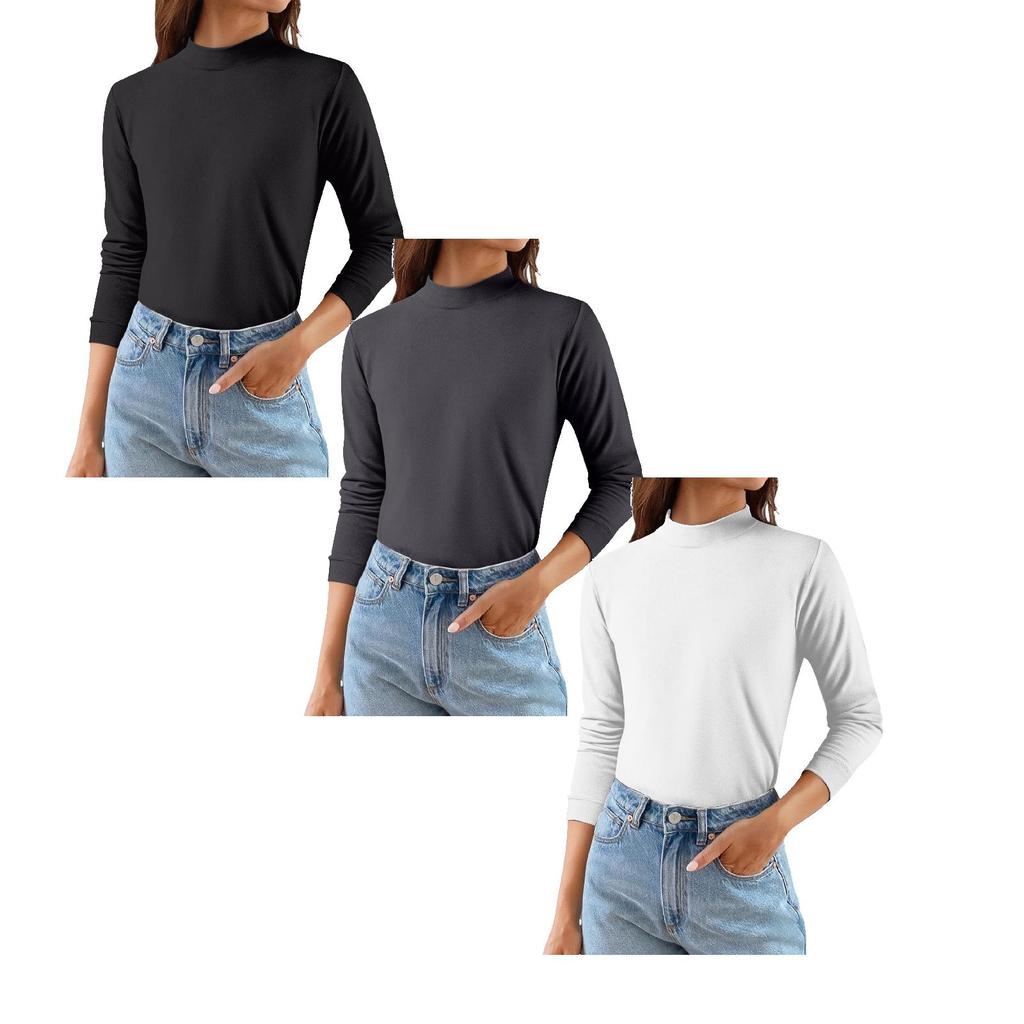 Women's Solid Color Long Sleeved Fashionable Women's Casual Top