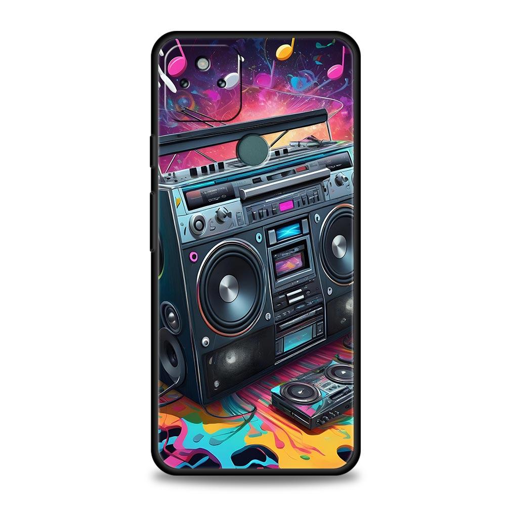 Retro Recording Device Phone Case Cover for Google Pixel 10 9 8 7 6 9A 8A 7A 6A Pro Shockproof Soft TPU 9 Pro XL Shell Capas Bag