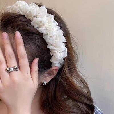 Kadınlar için yeni Dantel Ruffles Bantlar Tatlı Kızlar Moda Hairbands Saç Çember Kadın saç aksesuarları Şapkalar Headdress