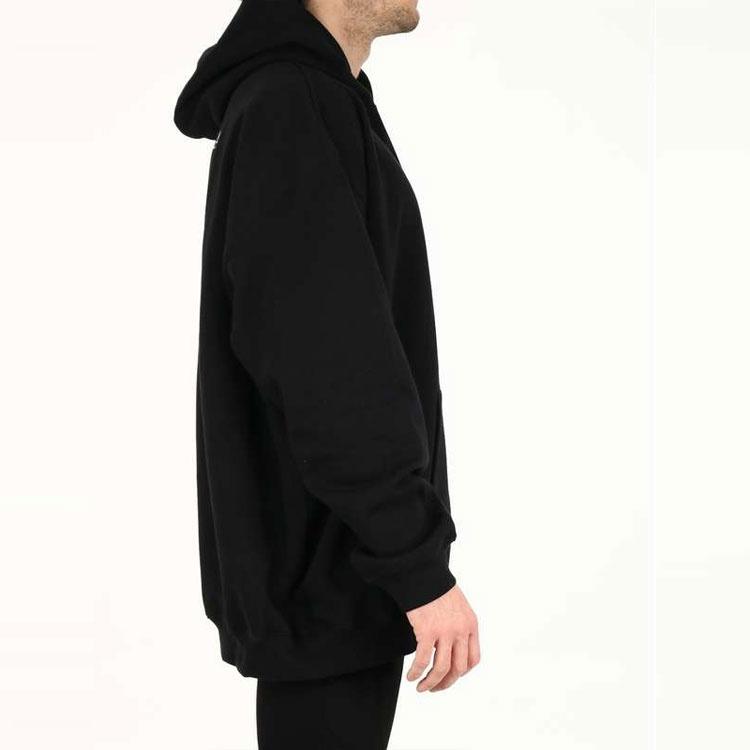 Men's Balenciaga SS21 Cotton Large Hooded Long Sleeves Black 620973TKV871070