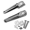 Universal Aluminum Motorcycle Rear Foot Pegs with Anti Slip Surfaces High Strength Passenger Footrests for Enhanced Riding Safety & Comfort