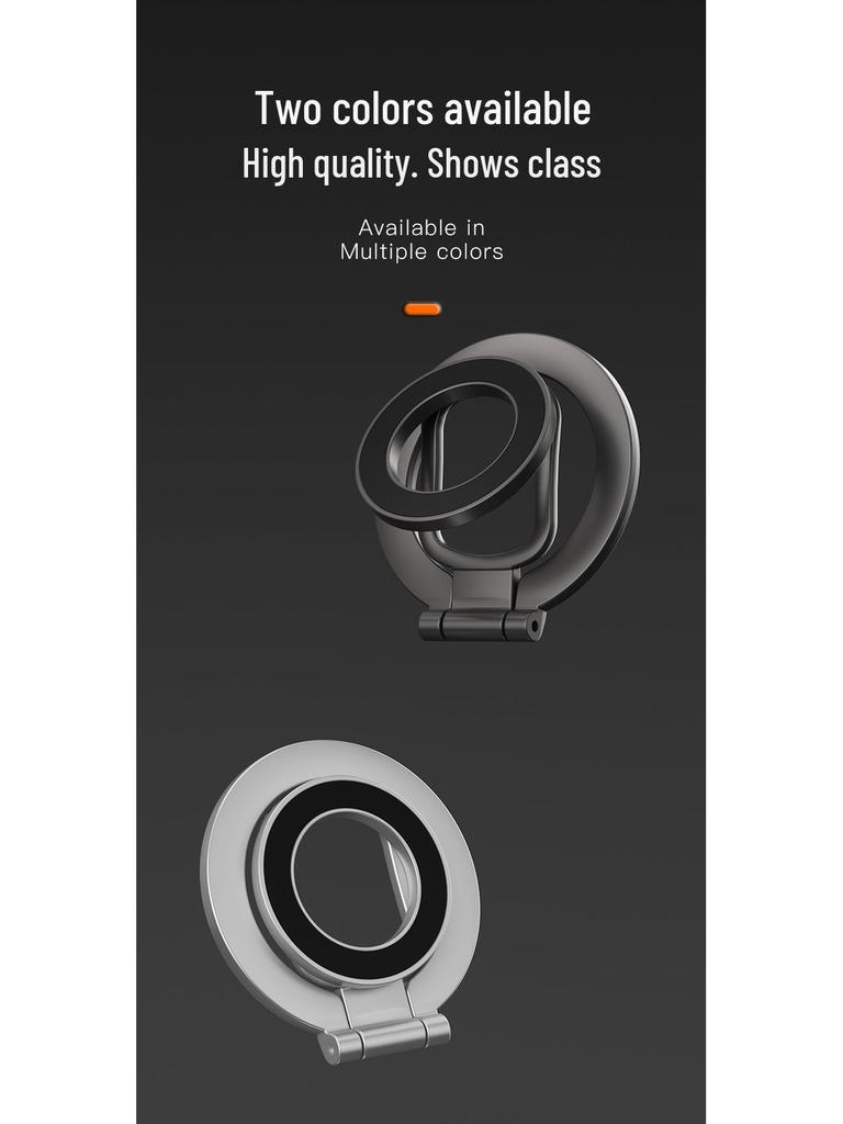 MagSafe Double-Sided Magnetic Phone Stand with Multifunctional Ring and All-Metal Design