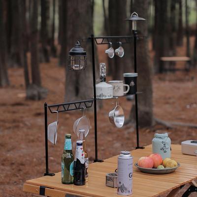 Portaoggetti da scrivania portatile Scaffale portaoggetti da scrivania multifunzione Appendiabiti Staccabile per picnic all'aperto, pesca, backpacking, barbecue