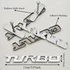 Car Sticker Turbocharged Turbo Metal Alloy 3D Metal Badge Car Modification Accessories Rear Trunk Side Fender Marking Decorative