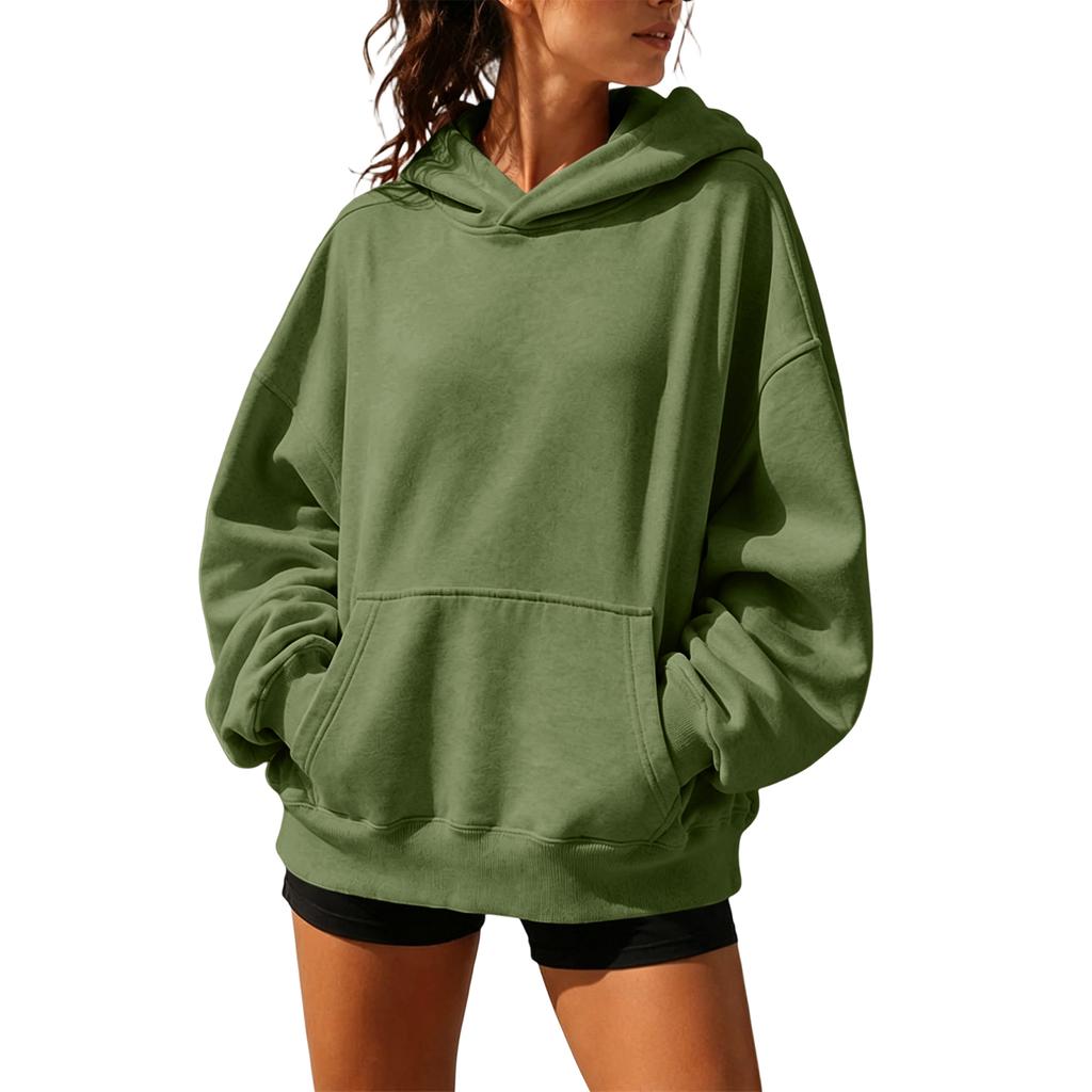 Women's Long Sleeve Neck Pullover Hoodie for Casual Daily Wear