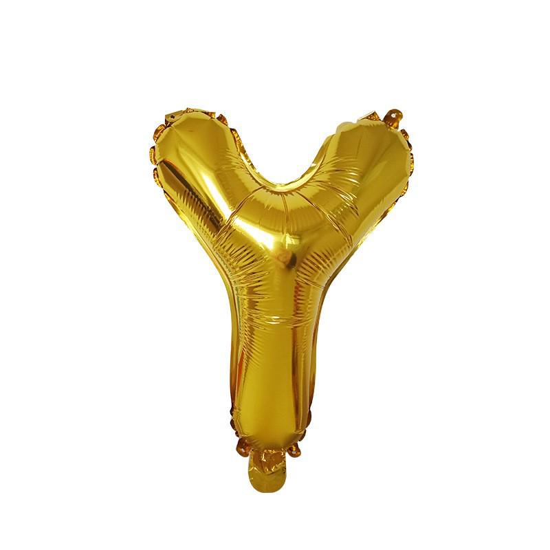 32-Inch Shiny Gold Alphabet Foil Balloons for Weddings & Birthdays