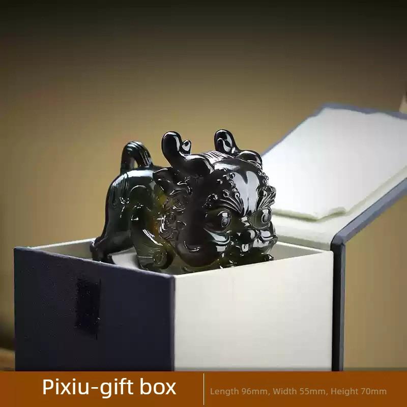 New Tea Table Desktop Decoration Pixiu Holding Gold Ingots Color Changing Tea Pets Kung Fu Tea Set Accessories Decoration Gift