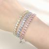 New Trendy Adjustable Oval Cut Tennis Bracelets for Women Dazzling Horse Eye Shaped Zirconia Chain on Hand Wedding Party Zircon