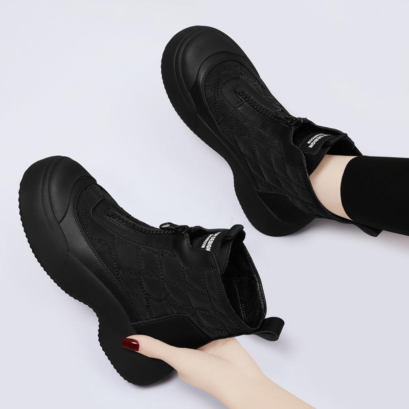 

Genuine leather fashion Martin boots women s height increase autumn new versatile platform boots soft soles small casual boots 34