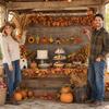 Wooden Pumpkin Bunting Hanging Decoration for Fall Home