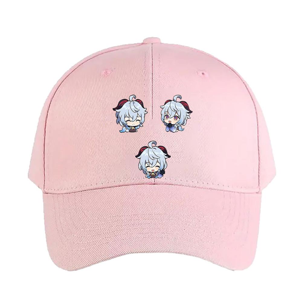 Chibi Ganyu Genshin Impact Cap Summer Woman Man Adult Casual Fashion Casual Adjustable Fishing Hat Sun Hat Baseball Cap