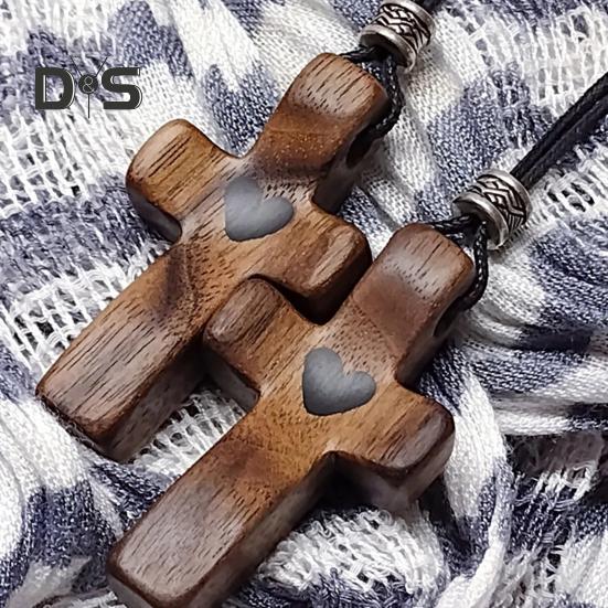 1/2/3 szt. Brelok do kluczy Zawieszka Serce Nadruk Urok Brelok Orzechowy Modlitwa Brelok Symbol Wiary Przypomnienie Inspirujący Chrześcijański Prezent